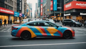 marquage publicitaire sur voiture
